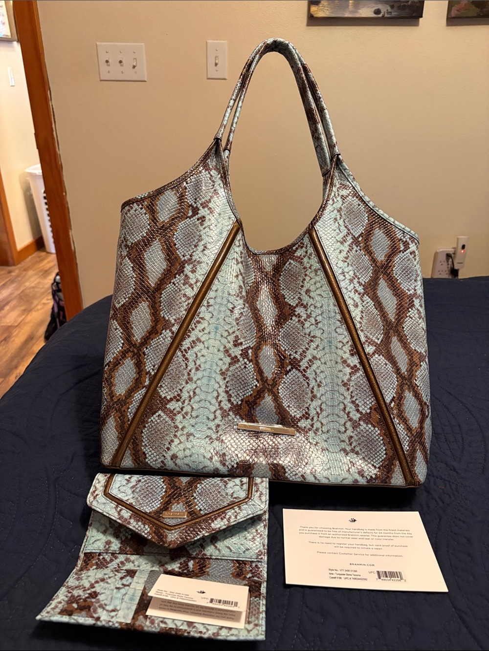 Brahmin Iona turquoise Tacoma